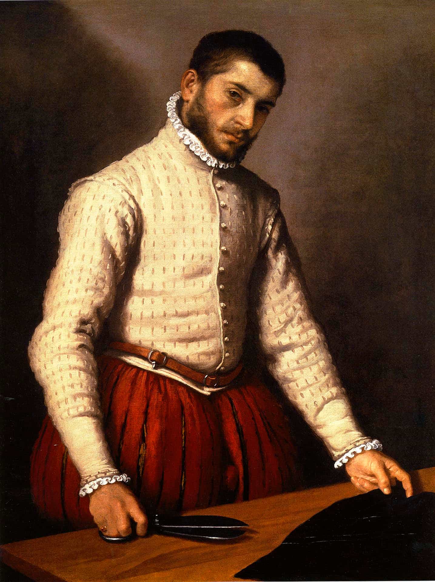 il ritratto Il Sarto, di Giovanni Battista Moroni, conservato alla National Gallery di Londra